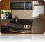 Kitchen remodel after new tile backsplash installation.