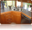 Kitchen remodel after new sink installation.